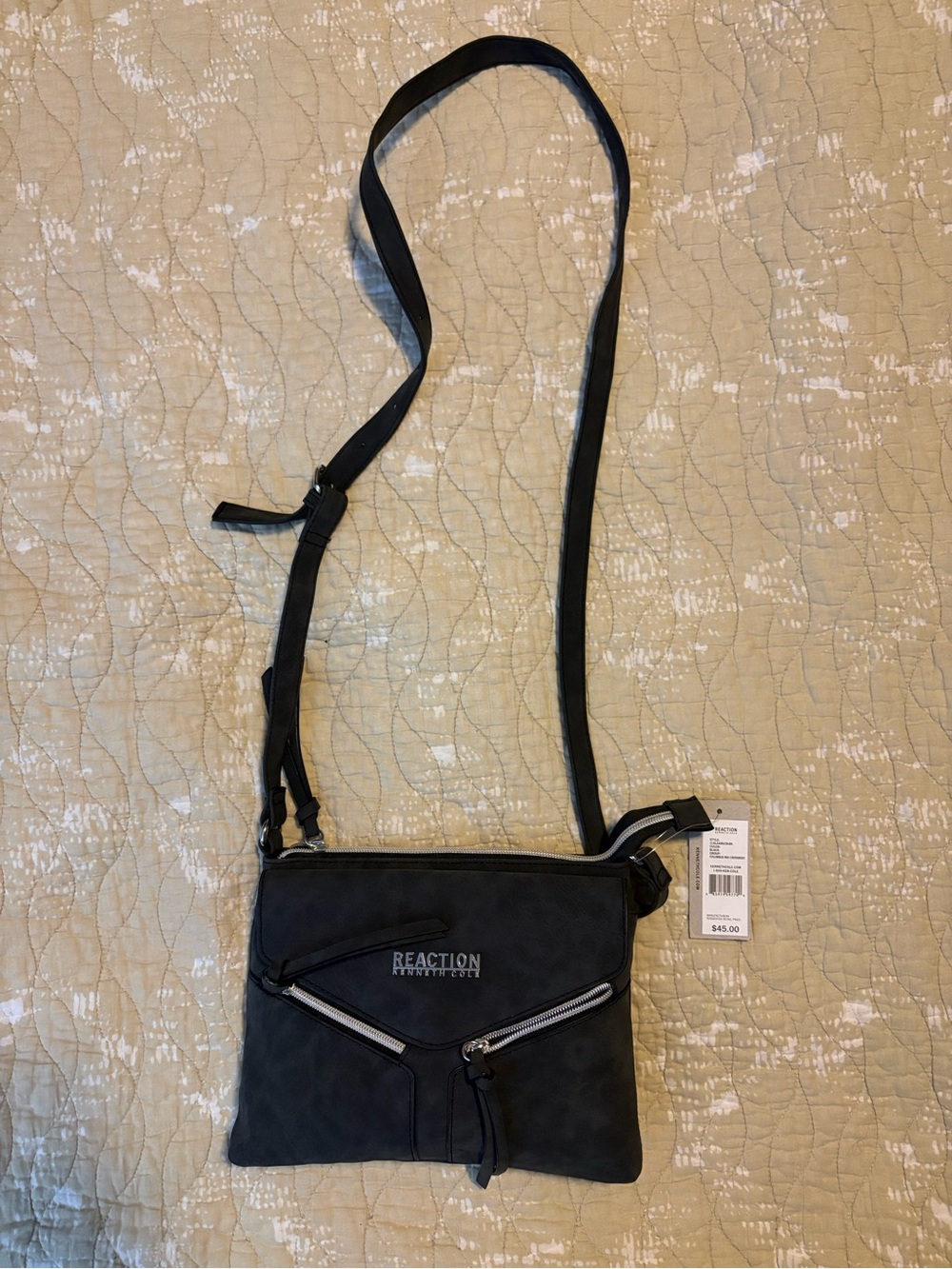 Kenneth Cole Reaction Black Crossbody Messenger Bag